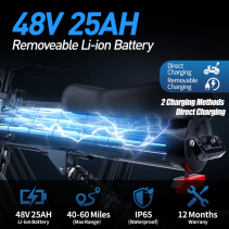 TOOFLY S18 1000W 25Ah galingas elektrinis dviratis