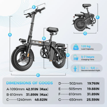 TOOFLY GS3 400W 15Ah sulankstomas elektrinis dviratis