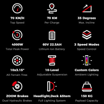 YUME HAWK 2400W 22.5Ah elektrinis paspirtukas