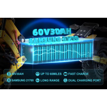 YUME X11+ 6000W Samsung 60V 30Ah elektrinis paspirtukas