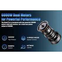 YUME Hawk Pro 6000W 60V 27Ah elektrinis paspirtukas
